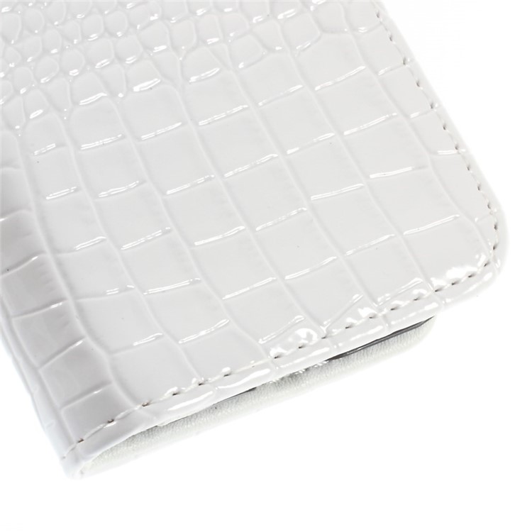 Crocodile Texture Leather Wallet Cover for Samsung Galaxy Core Prime G360 - White-8