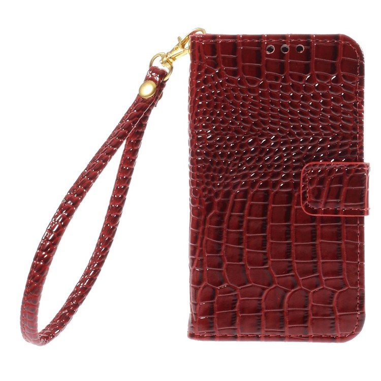 Crocodile Texture Leather Stand Case for Samsung Galaxy Core Prime G360 - Red-3