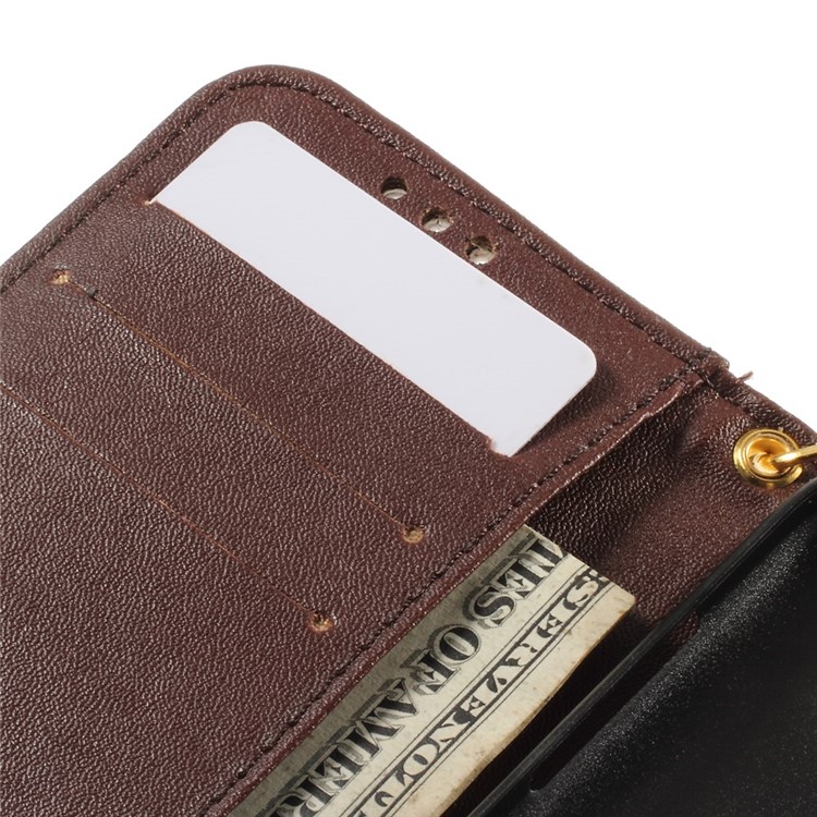Crocodile Texture Leather Wallet Case Cover for Samsung Galaxy Core Prime G360 - Coffee-7