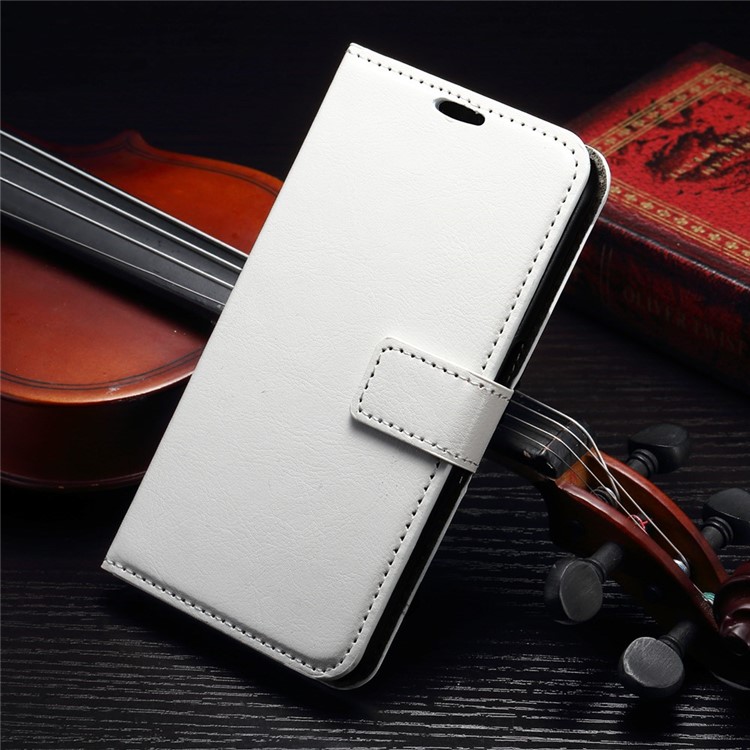 Crazy Horse Leather Case with ID Credit Card Slots for Samsung Galaxy S6 - White-1
