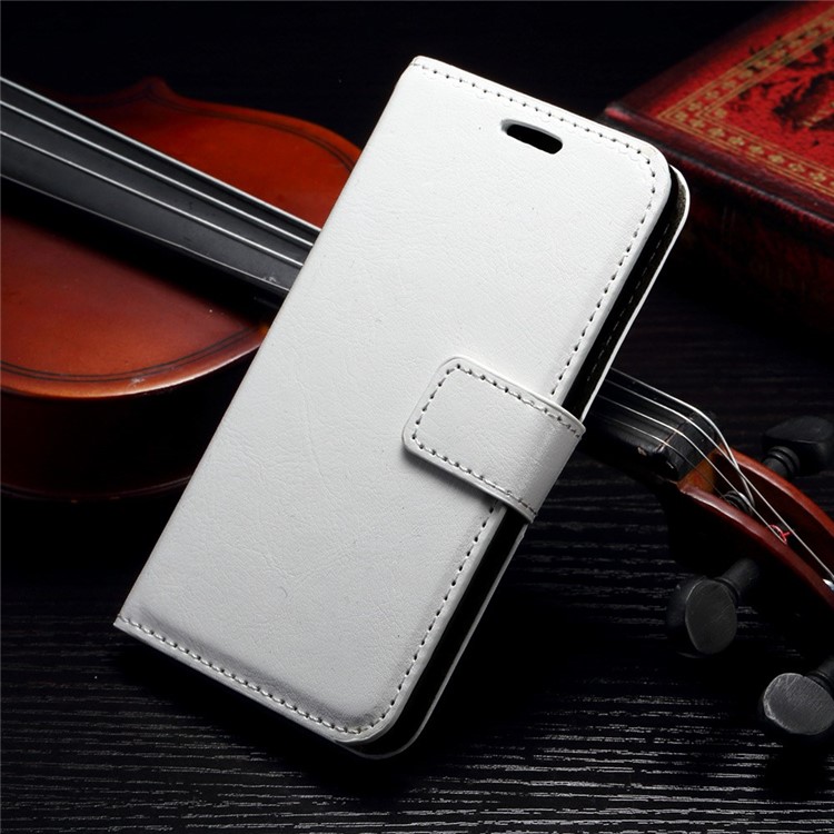 Crazy Horse Wallet Leather Case for Samsung Galaxy A3 SM-A300F with Stand - White-1