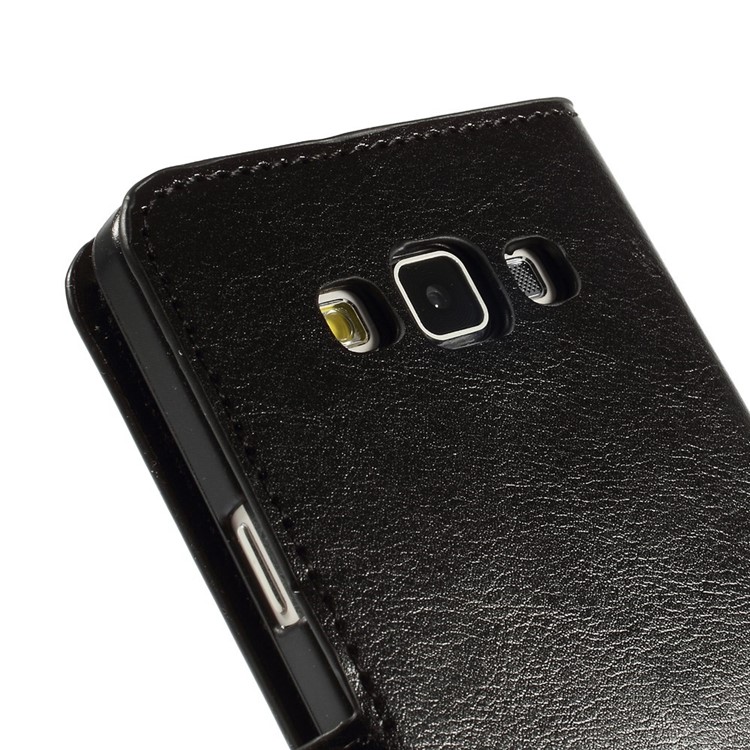 For Samsung Galaxy A7 SM-A700F Crazy Horse Leather Wallet Case - Black-7