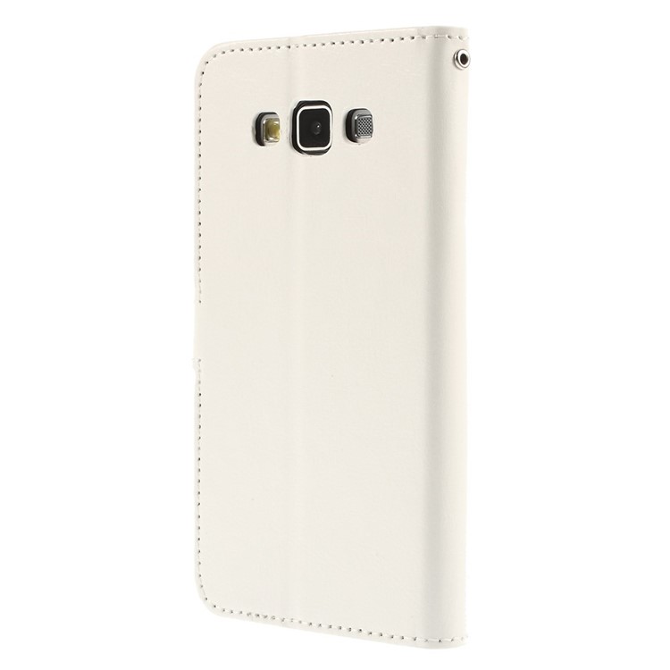 Crazy Horse Skin Leather Wallet Case for Samsung Galaxy A7 SM-A700F - White-2