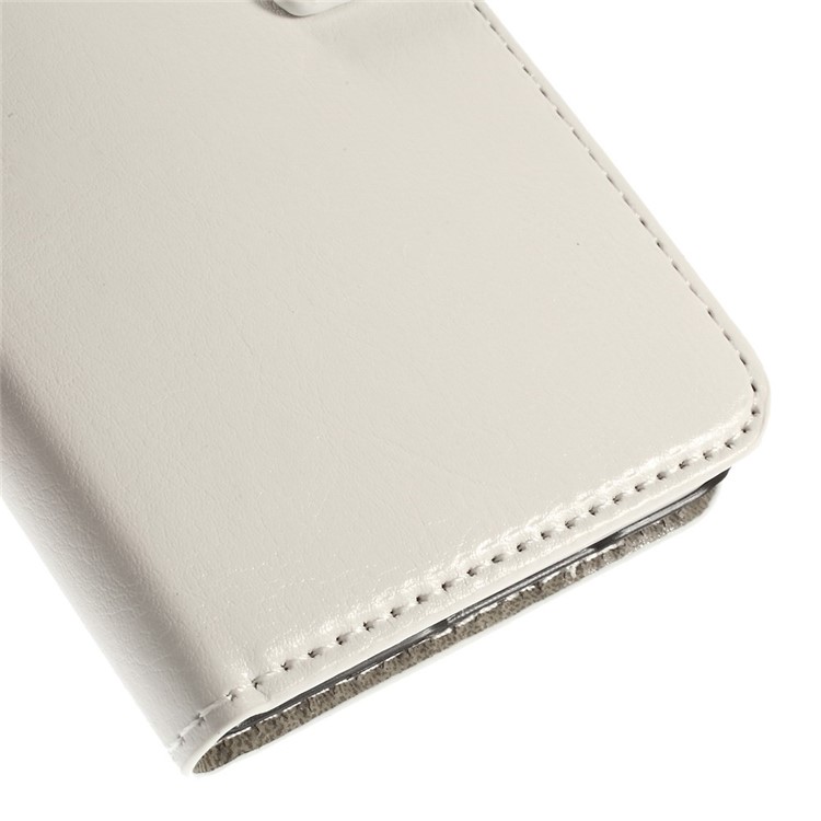 Crazy Horse Skin Leather Wallet Case for Samsung Galaxy A7 SM-A700F - White-7