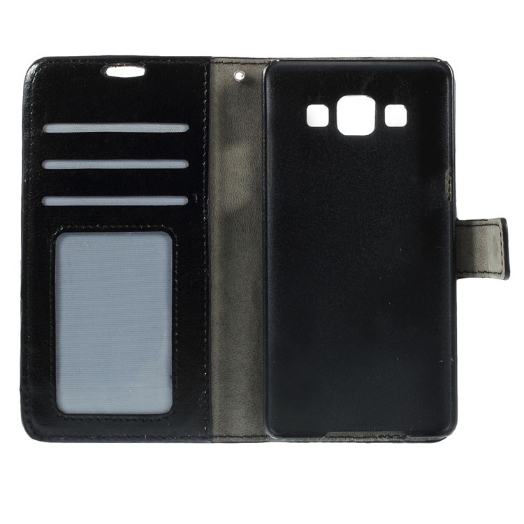 Crazy Horse Leather Wallet Case for Samsung Galaxy A5 SM-A500F - Black-10