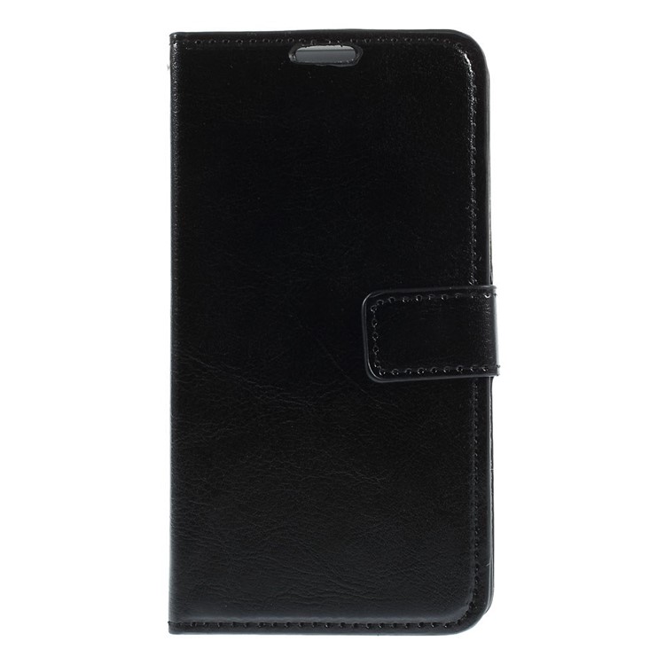 Crazy Horse Leather Wallet Case for Samsung Galaxy A5 SM-A500F - Black-3