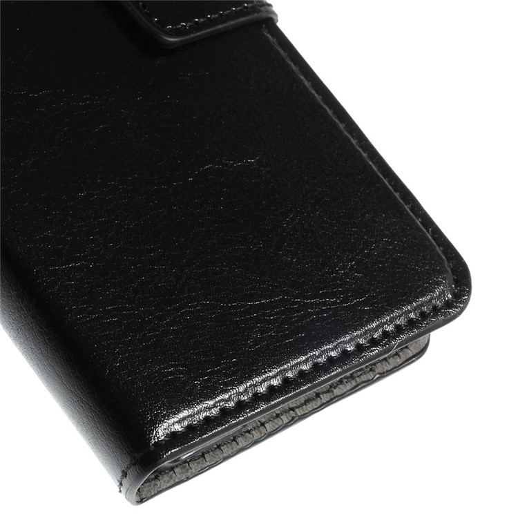 Crazy Horse Leather Wallet Case for Samsung Galaxy A5 SM-A500F - Black-7
