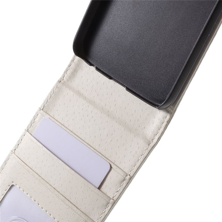Vertical Magnetic Flip Leather Case Cover for Samsung Galaxy S6 G920 - White-4