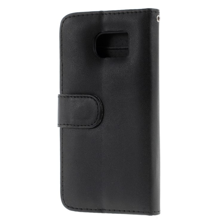 Magnetic Flip Leather Case for Samsung Galaxy S6 SM-G920 - Black-2