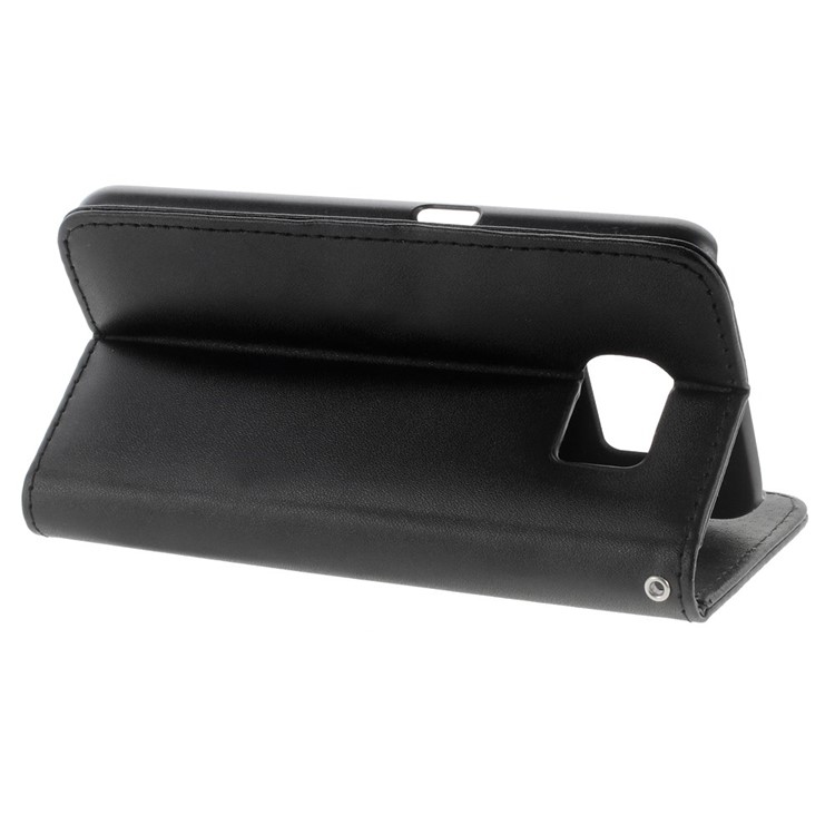 Magnetic Flip Leather Case for Samsung Galaxy S6 SM-G920 - Black-4