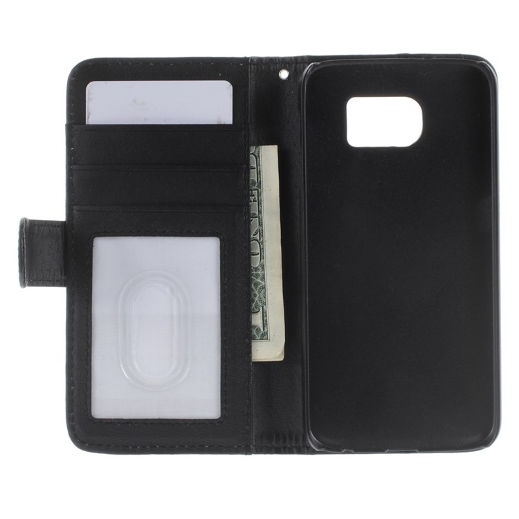 Magnetic Flip Leather Case for Samsung Galaxy S6 SM-G920 - Black-5
