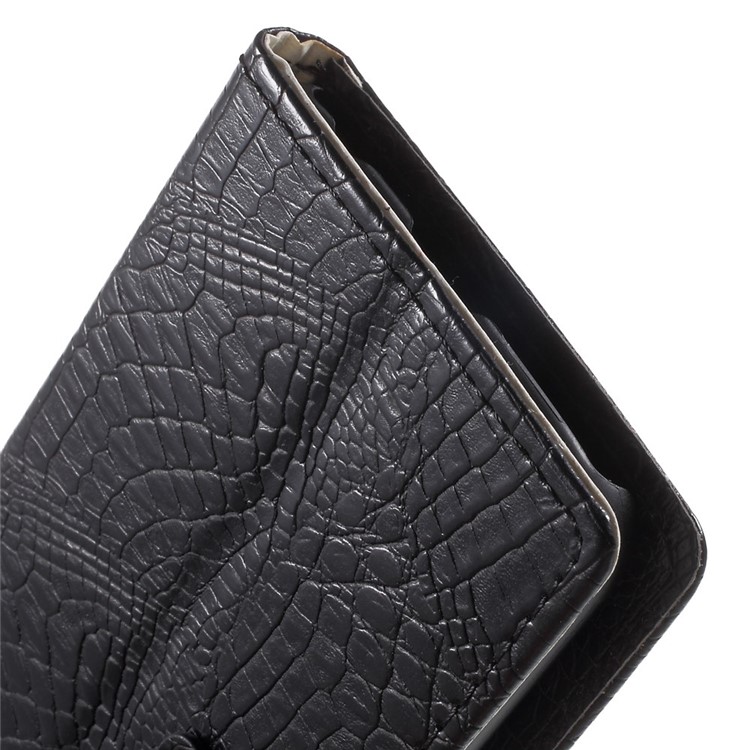 Crocodile Texture Leather Stand Case for Samsung Galaxy S6 G920 Card Holder - Black-8