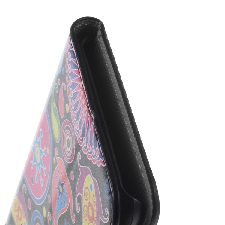 Paisley Flowers Leather Wallet Case for Samsung Galaxy S6 SM-G920 with Stand-7