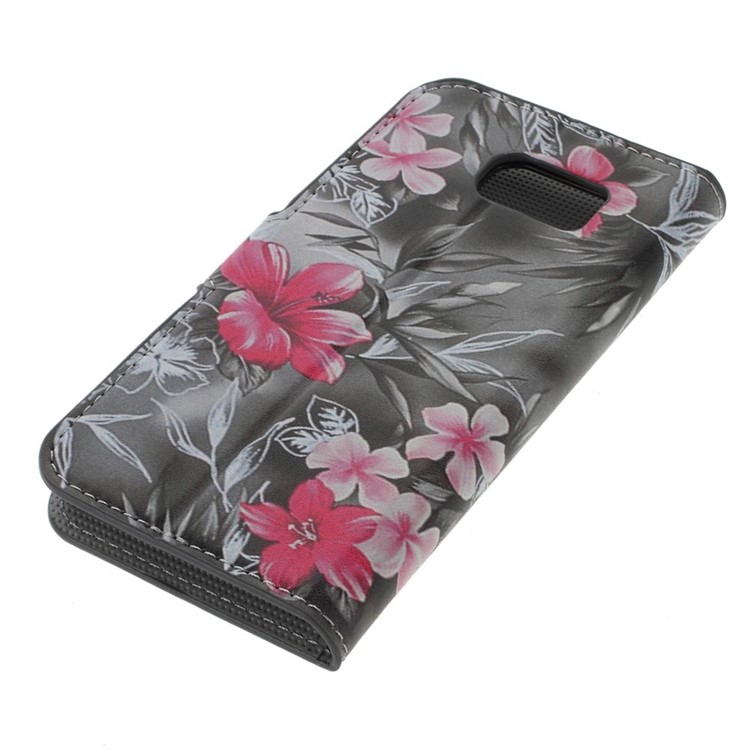 Leather Card Slots Case for Samsung Galaxy S6 SM-G920 - Pretty Lily Flower-5