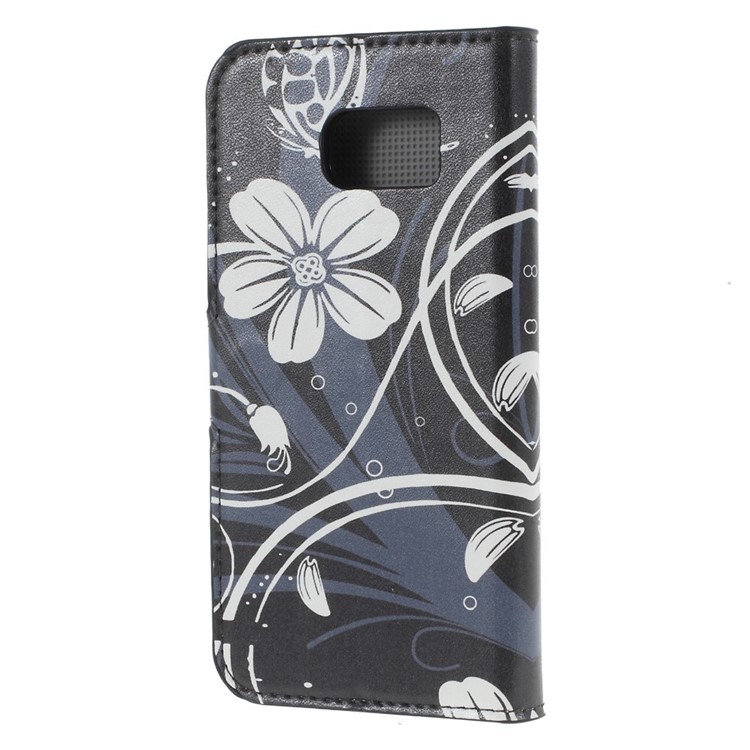 Leather Wallet Bracket Case for Samsung Galaxy S6 SM-G920 - Elegant Floral-2