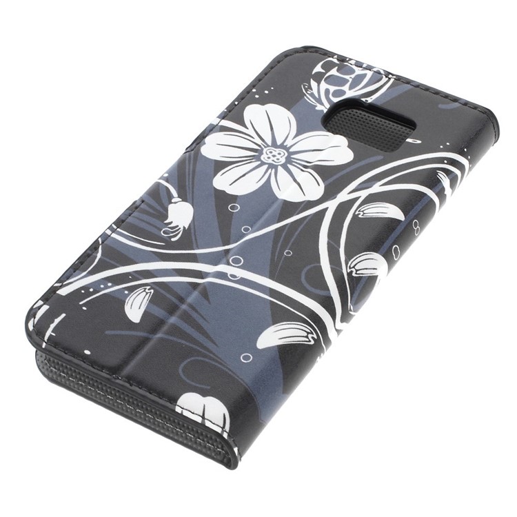 Leather Wallet Bracket Case for Samsung Galaxy S6 SM-G920 - Elegant Floral-5