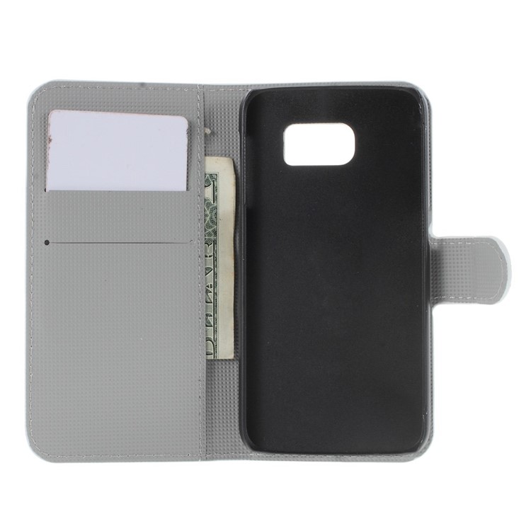 Leather Wallet Bracket Case for Samsung Galaxy S6 SM-G920 - Cute Owl Family-5