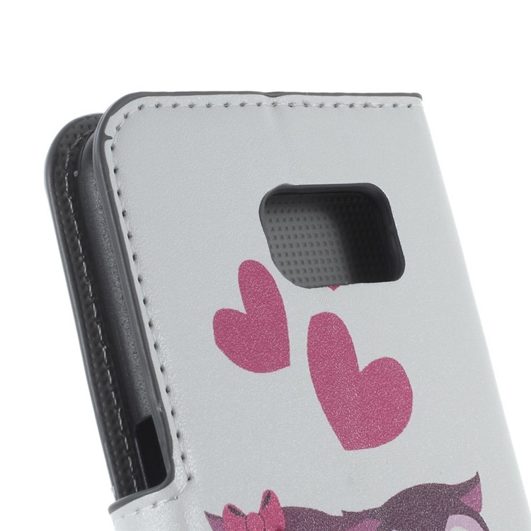 Leather Wallet Bracket Case for Samsung Galaxy S6 SM-G920 - Cute Owl Family-6