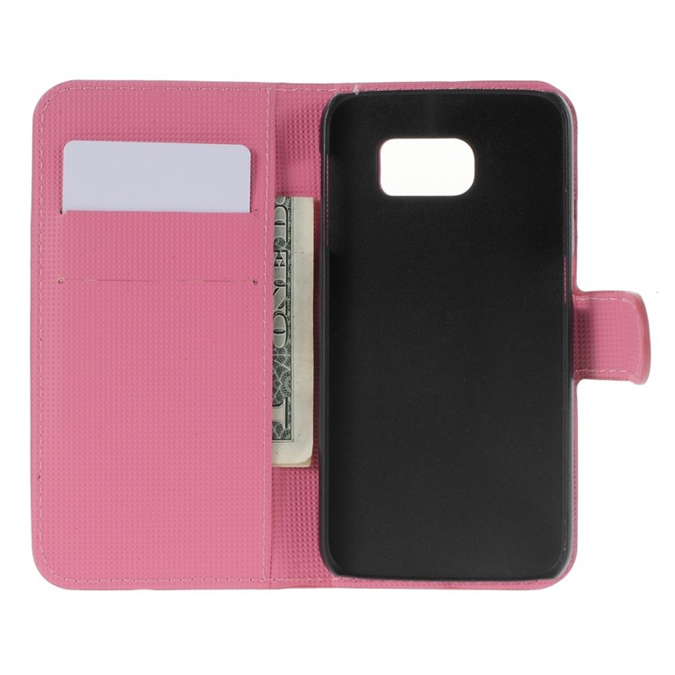 Butterfly Circles for Samsung Galaxy S6 SM-G920 Leather Diary Stand Shell-3