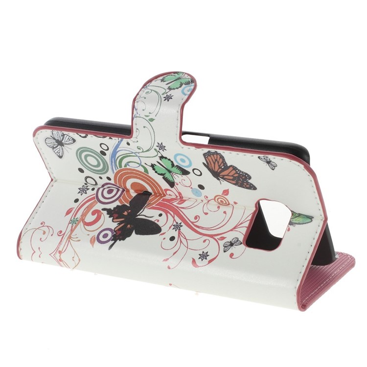 Butterfly Circles for Samsung Galaxy S6 SM-G920 Leather Diary Stand Shell-4