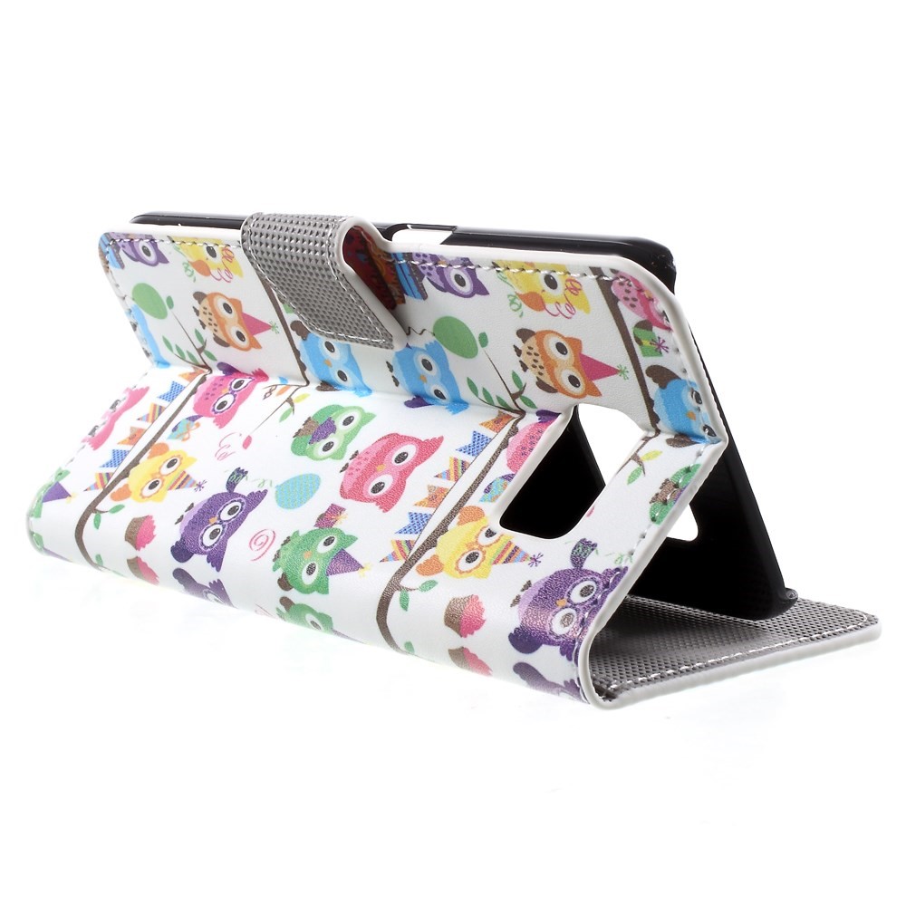 Stand Leather Wallet Cover for Samsung Galaxy S6 G920 - Multiple Owls-3