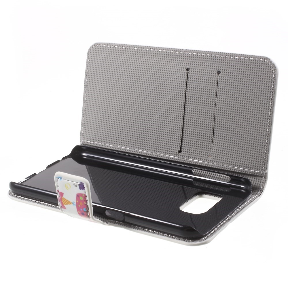 Stand Leather Wallet Cover for Samsung Galaxy S6 G920 - Multiple Owls-4