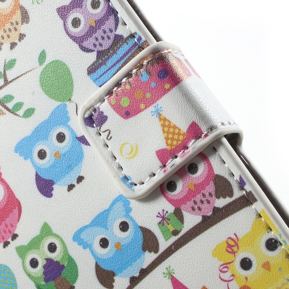 Stand Leather Wallet Cover for Samsung Galaxy S6 G920 - Multiple Owls-8