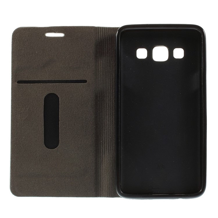 Horizontal Folio PU Leather Shell for Samsung Galaxy A3 SM-A300F - Dark Blue-10