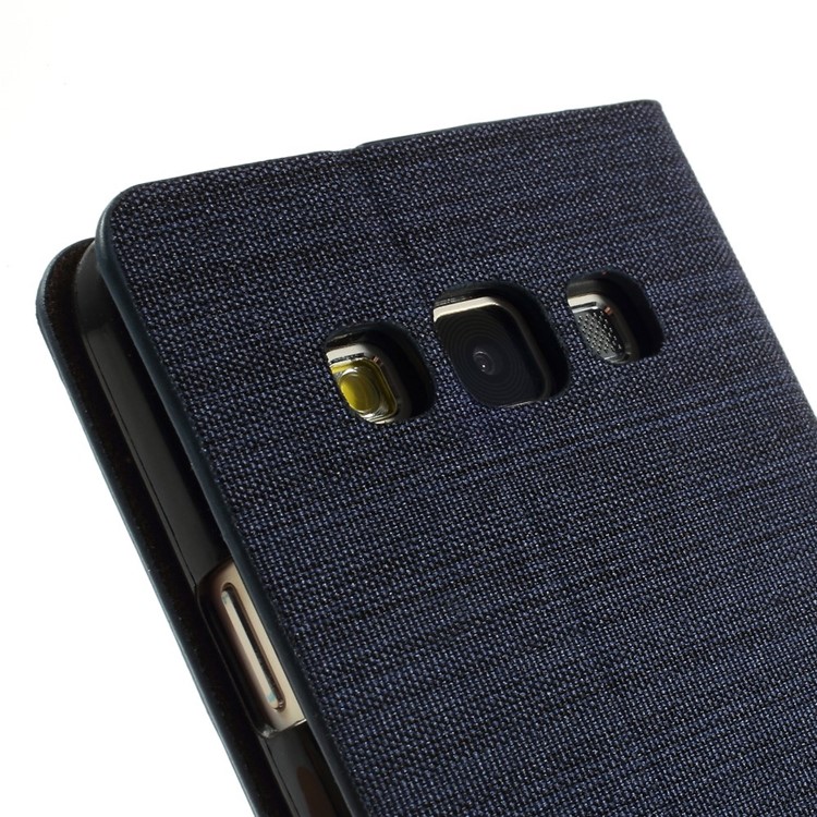 Horizontal Folio PU Leather Shell for Samsung Galaxy A3 SM-A300F - Dark Blue-8