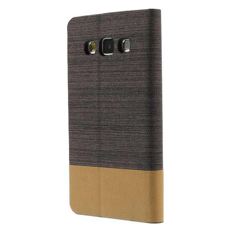Horizontal Folio PU Leather Case for Samsung Galaxy A3 SM-A300F - Coffee-2