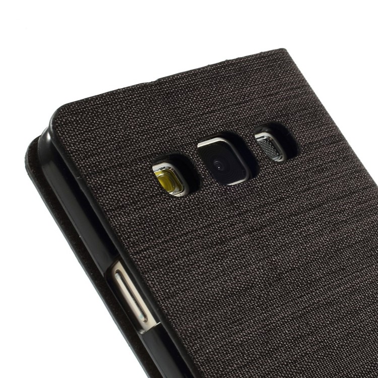 Horizontal Folio PU Leather Case for Samsung Galaxy A3 SM-A300F - Coffee-8