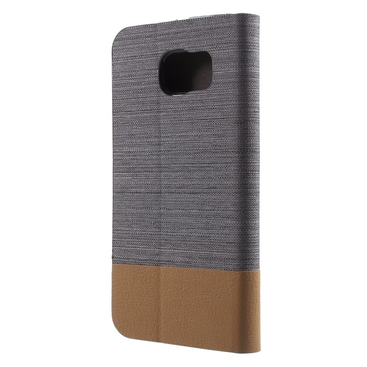 Stand Leather Case with Card Slot for Samsung Galaxy S6 SM-G920 - Dark Grey-2