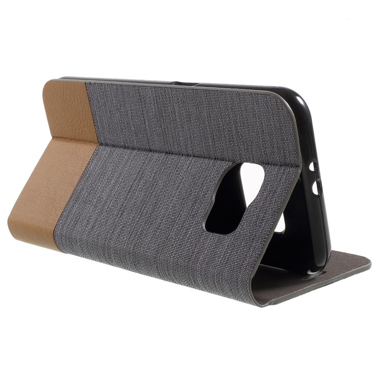 Stand Leather Case with Card Slot for Samsung Galaxy S6 SM-G920 - Dark Grey-3