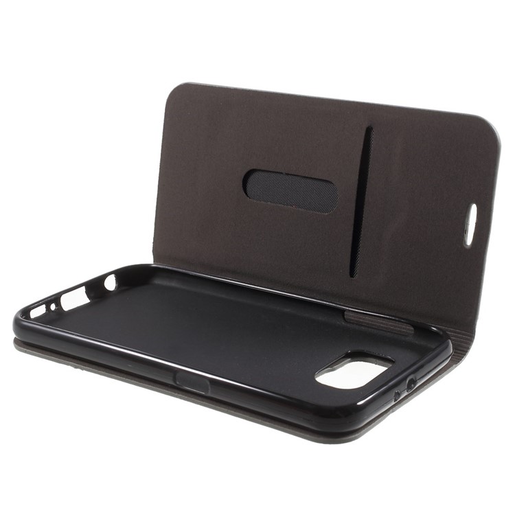 Stand Leather Case with Card Slot for Samsung Galaxy S6 SM-G920 - Dark Grey-5