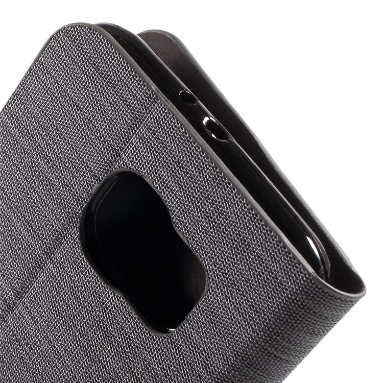Stand Leather Case with Card Slot for Samsung Galaxy S6 SM-G920 - Dark Grey-7