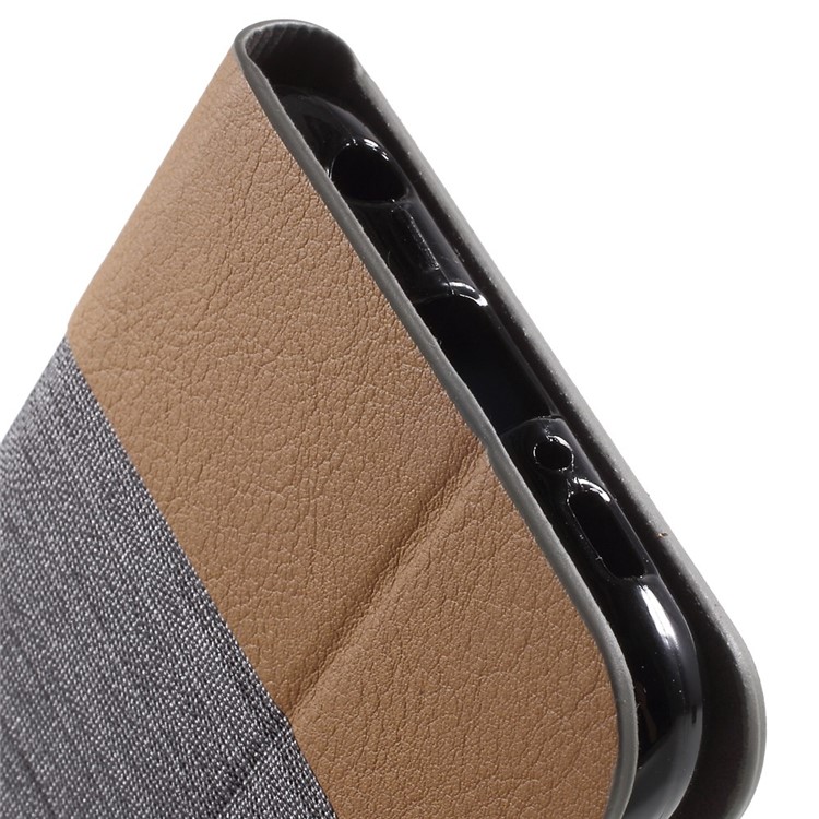 Stand Leather Case with Card Slot for Samsung Galaxy S6 SM-G920 - Dark Grey-8