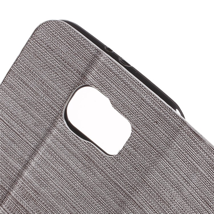 Stand Leather Cover with Card Slot for Samsung Galaxy S6 SM-G920 - Light Grey-6