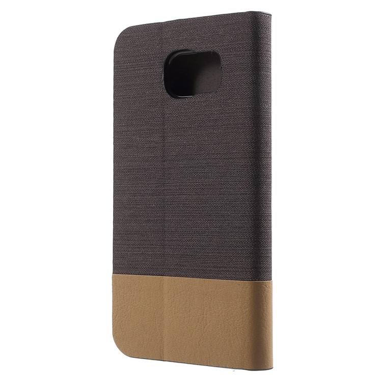 Stand Leather Cover with Card Slot for Samsung Galaxy S6 SM-G920 - Coffee-2