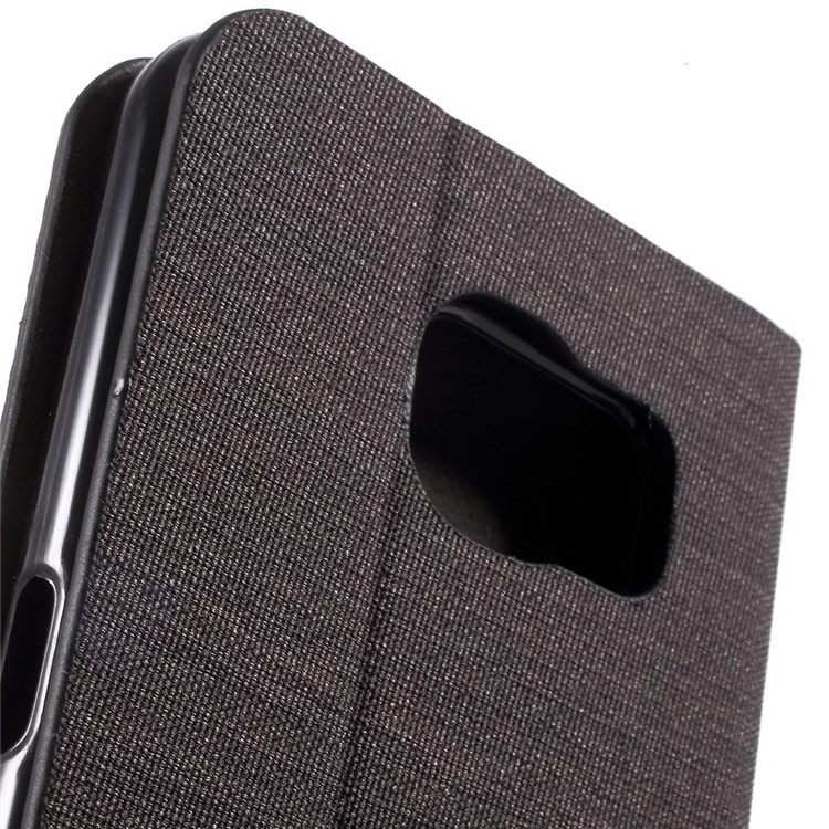 Stand Leather Cover with Card Slot for Samsung Galaxy S6 SM-G920 - Coffee-8