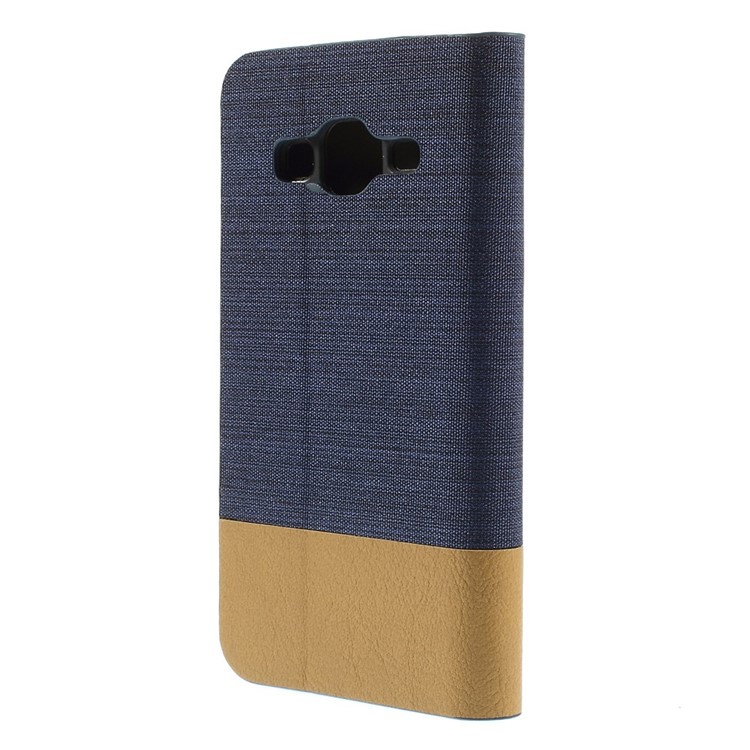 Booklet Folio PU Leather Case for Samsung Galaxy Core Prime SM-G360 - Dark Blue-2