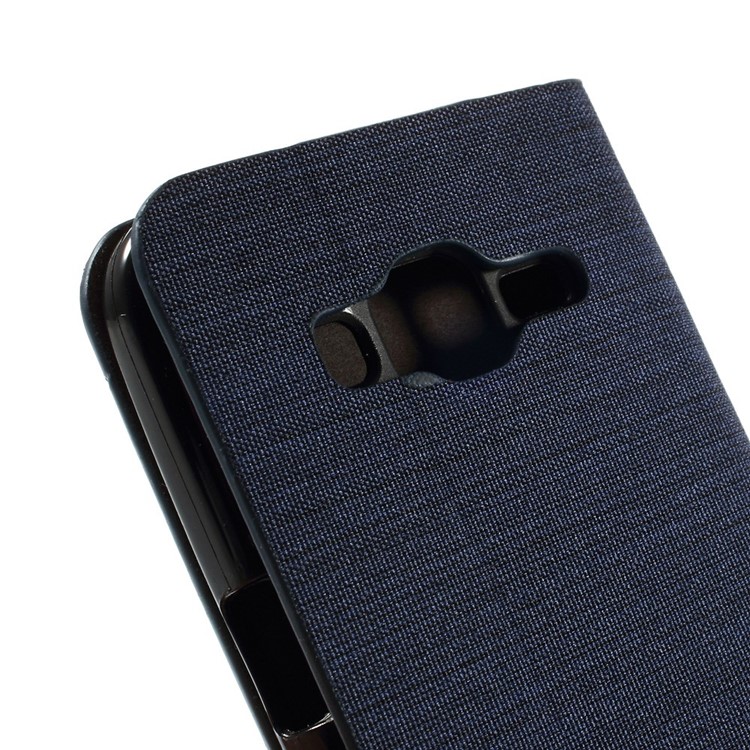 Booklet Folio PU Leather Case for Samsung Galaxy Core Prime SM-G360 - Dark Blue-7