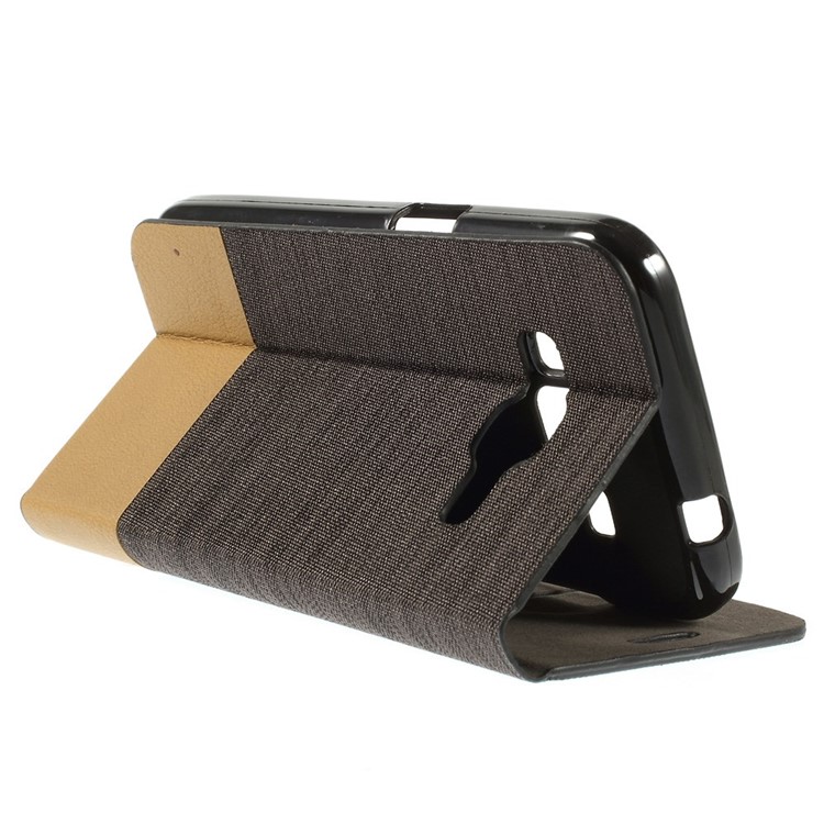 Booklet Folio PU Leather Shell for Samsung Galaxy Core Prime SM-G360 - Coffee-5