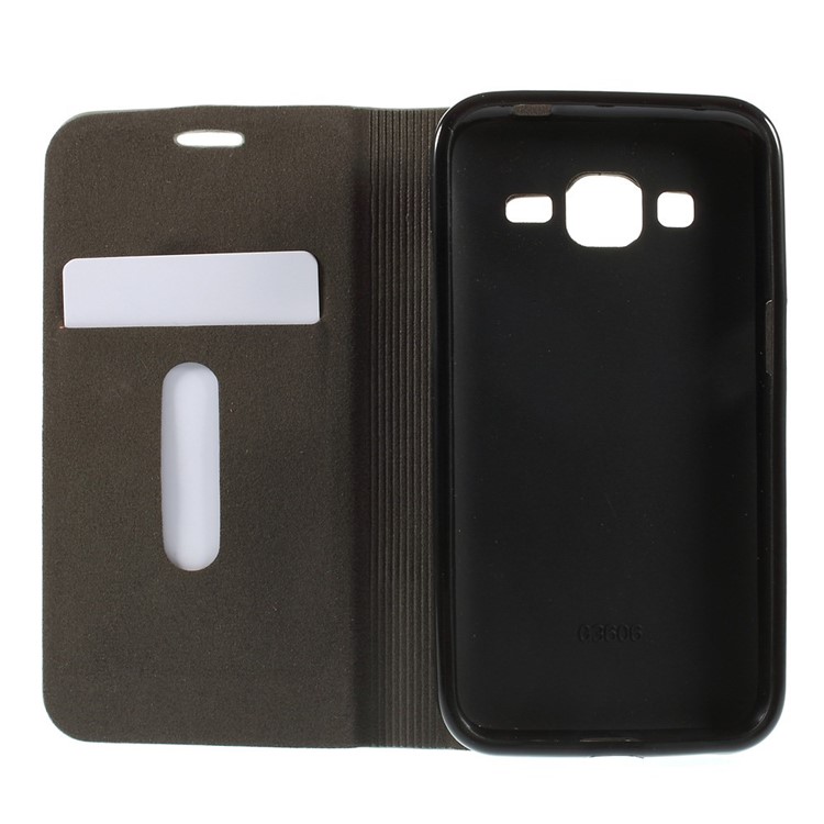 Booklet Folio PU Leather Shell for Samsung Galaxy Core Prime SM-G360 - Coffee-9