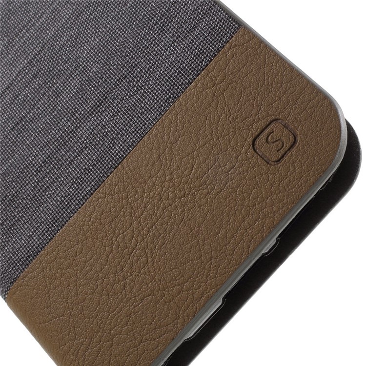 Assorted Colors Leather Stand Case for Samsung Galaxy S6 Edge G925 - Dark Grey-7