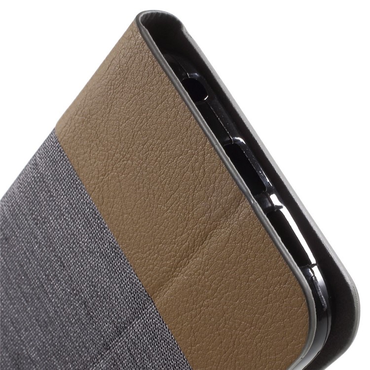 Assorted Colors Leather Stand Case for Samsung Galaxy S6 Edge G925 - Dark Grey-9