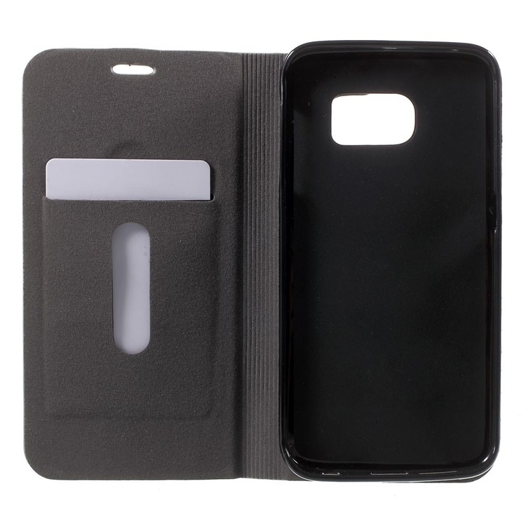 Assorted Colors Stand Leather Cover for Samsung Galaxy S6 Edge G925 with Card Slot - Coffee-4