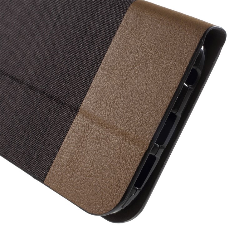 Assorted Colors Stand Leather Cover for Samsung Galaxy S6 Edge G925 with Card Slot - Coffee-8