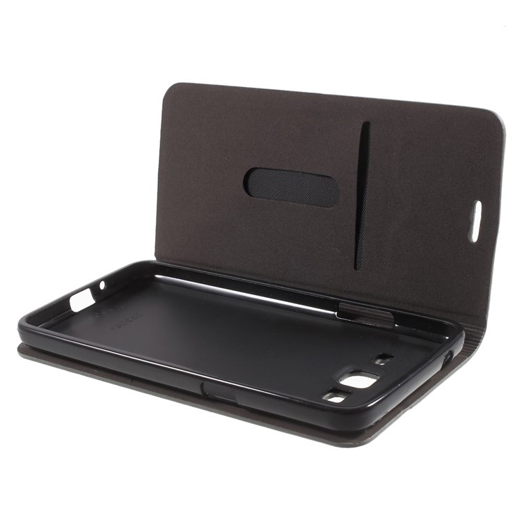 Leather Case with Card Slot for Samsung Galaxy Grand Prime SM-G530H - Dark Grey-6