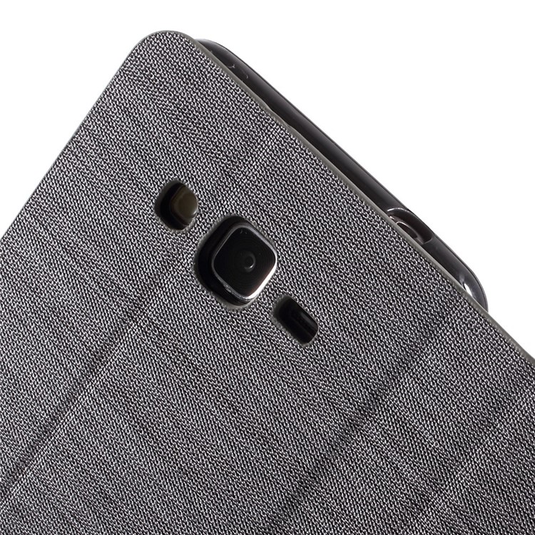 Leather Case with Card Slot for Samsung Galaxy Grand Prime SM-G530H - Dark Grey-8