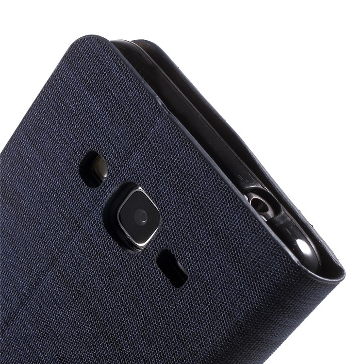 Stand Leather Shell with Card Slot for Samsung Galaxy Grand Prime SM-G530H - Deep Blue-7